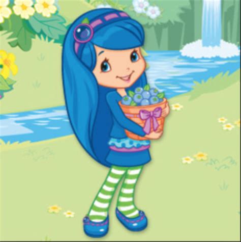 Blueberry Muffin Holding Her Basket Of Blueberries And Is Strawberry