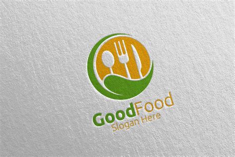 Healthy Food Logo Template For Restaurant Or Cafe 21 433772 Logos