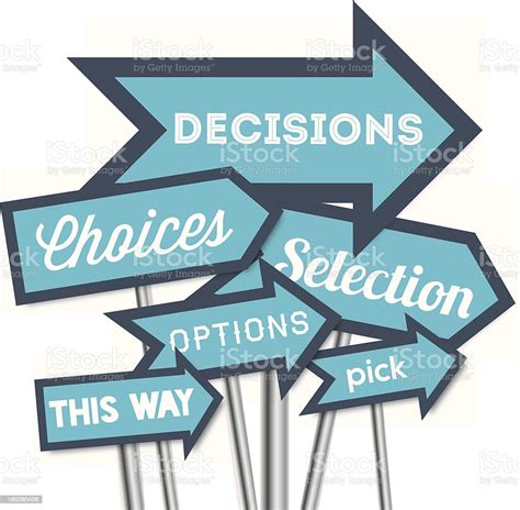 Choices And Decisions Arrows Stock Illustration - Download Image Now - iStock