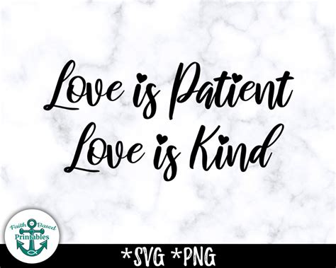 Love Is Patient Love Is Kind Svg Love Is Patient Love Is Kind Etsy
