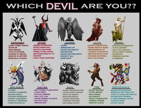 Which Devil Are You Jerarquia De Angeles Iglesia De Satán