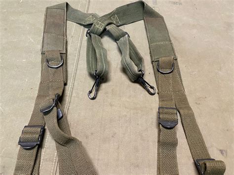 Original Wwii Us Army M1943 Combat Field Equipment Suspenders Od7 Ebay