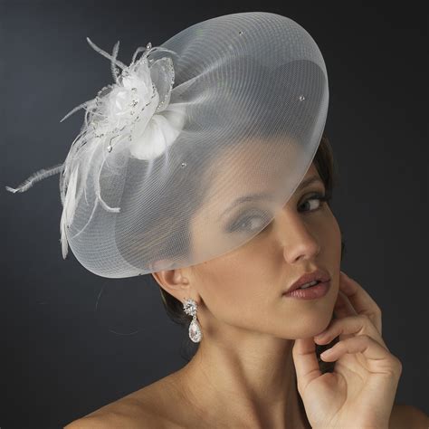 Feather Fascinator And Wedding Hat Veil Elegant Bridal Hair Accessories