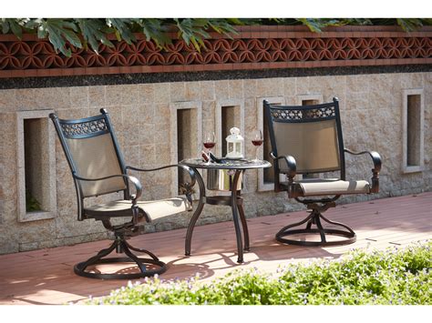 Darlee Outdoor Living Mountain View Cast Aluminum 3 Piece Set With 24