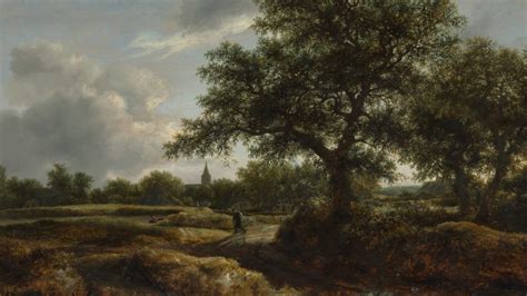 Landscape With A Village In The Distance Painting By Jacob Van