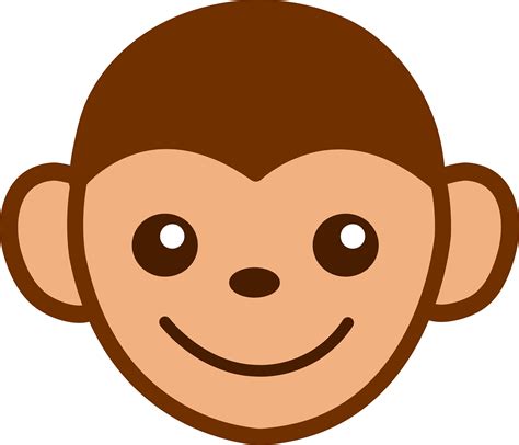 Monkey Face Outline Clipart Best