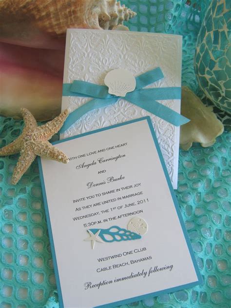Free beach wedding invitation downloads. Seashell and Lace Beach Wedding Invitation. $45.00, via ...