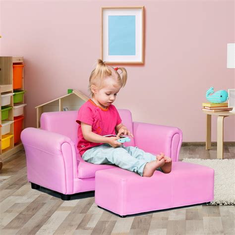 Costway Pink Kids Sofa Armrest Chair Couch Lounge Children Birthday