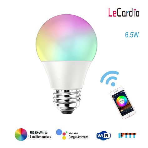 Smart Led Bulb Wifi Rgb White Timing Function Dimmable Led Lamp 220v