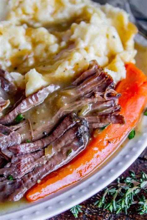 This tutorial shows you how to make an easy and delicious crock pot pot roast! Easy Fall-Apart Crock Pot Roast (Slow Cooker) - The Food ...