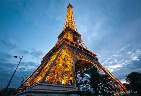 Eiffel Tower At Dusk Architecture Photo From Paris France Island