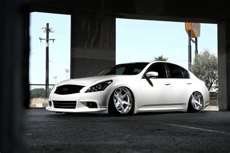 Neat Stance On White Stanced Infiniti G37 With Tuning Tweaks — Carid