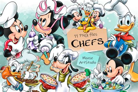 Chefs Minnie Png Mickey Mouse Daisy Duck Donald Goofy Etsy