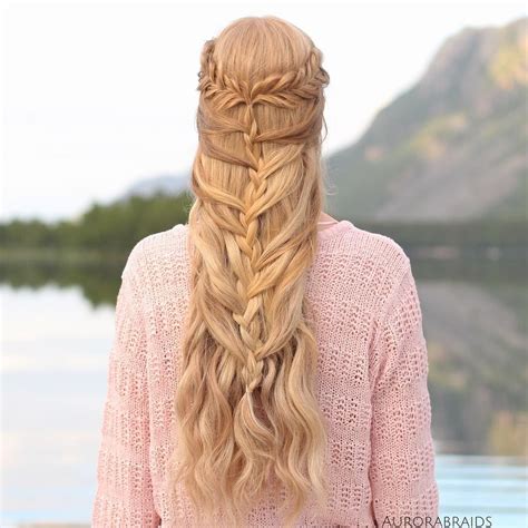 Fishtail Tiebacks Into A Mermaid Braid In Love With The Soft Colours In