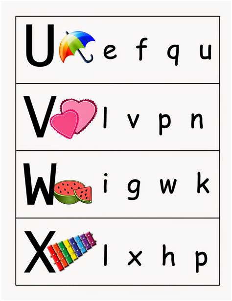Kindergarten Worksheets: Match upper case and lower case letters 6