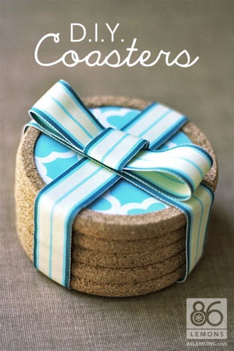 Diy Cork Coasters Decorated With Contact Paper Shelterness