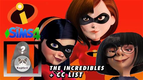 The Incredibles Sims 4 Cas I Disneyworld Youtube