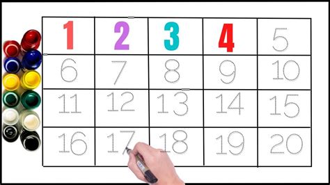 Learn Counting Write Numbers 1234 Numbers Counting For Kids L 4
