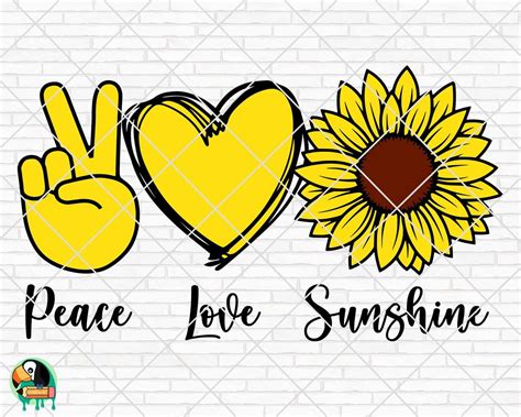 Peace Love Sunshine SVG | HotSVG.com