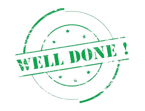 Well Done Sign Rectangular Given Vector Sign Rectangular Given Png