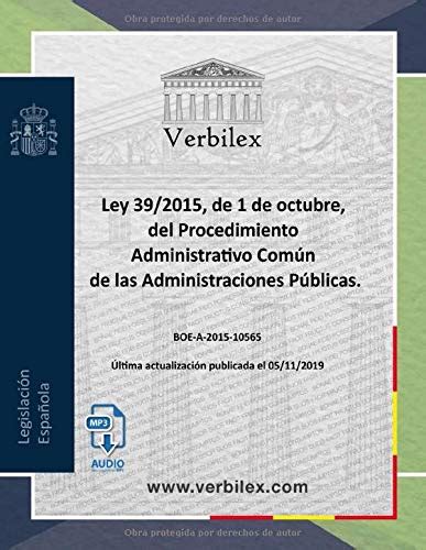 Ley 39 2015 de Procedimiento Administrativo Común de las