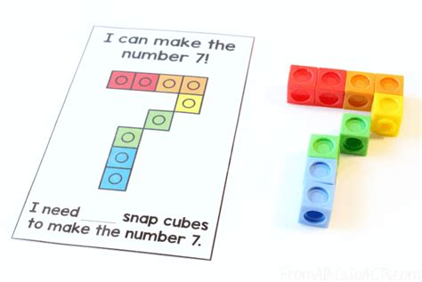 Snap Cube Number Task Cards From Abcs To Acts