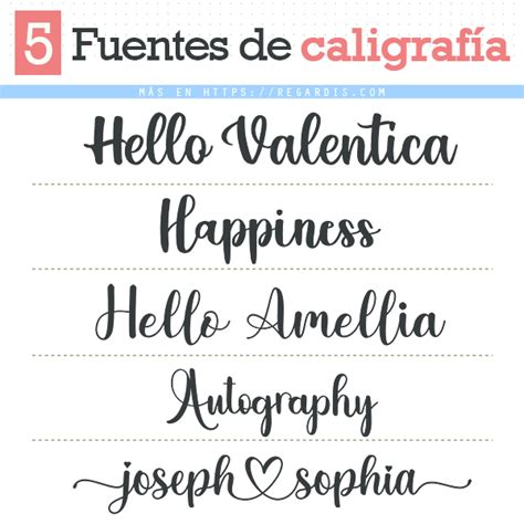 5 Fuentes De Letras Cursivas Lindas Gratis Regardis F