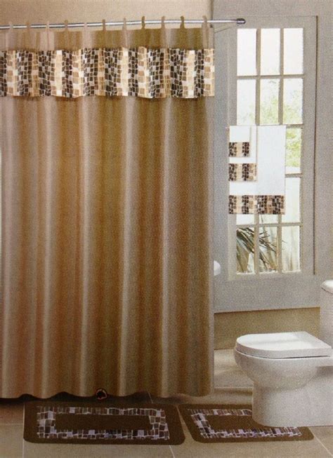 Body care & home fragrances. Mosaic Taupe & Gold 15-Piece Bathroom Accessory Set 2 Bath ...
