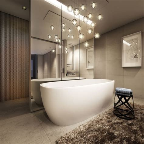 Sensational Pendant Lights In Stunning Bathrooms That You