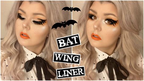 My Attempt At Bat Wing Liner 🦇 Halloween Inspired Makeup Tutorial Youtube