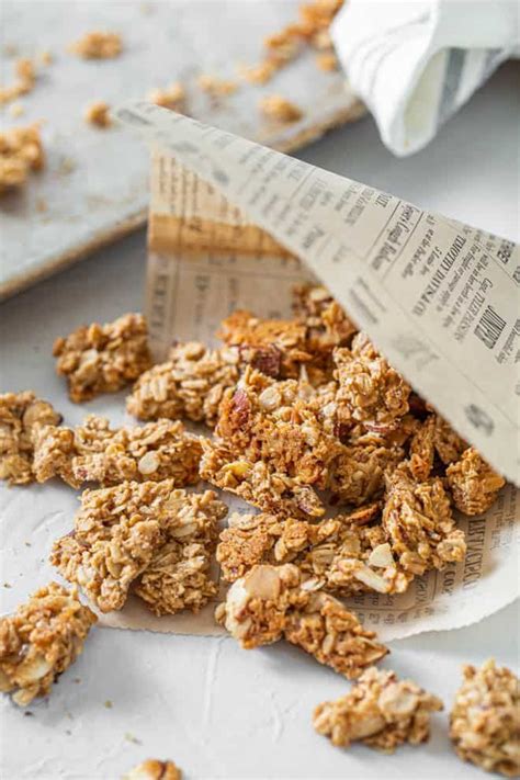 Great tasting granola sweetened with honey. Make this crunchy granola cluster recipe for a simple ...