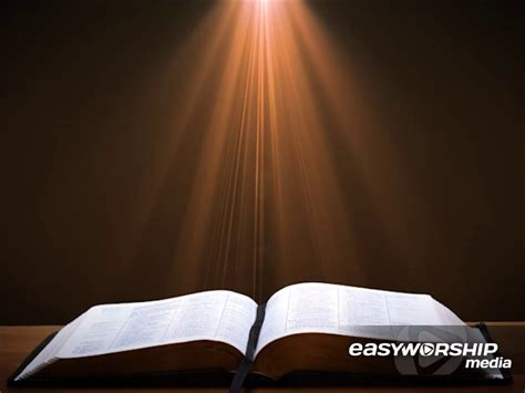 Of course, it's important that it's easy to read and it needs to look good. Open Bible Light Rays by Motion Worship - EasyWorship Media