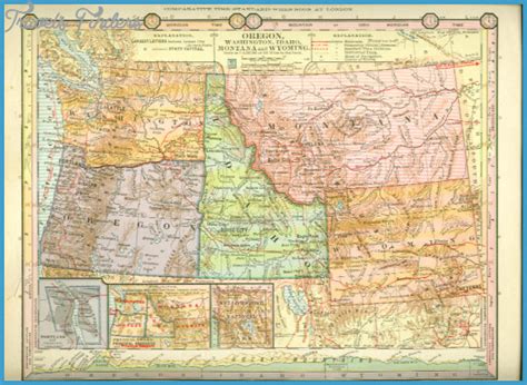 Map Of Montana And Wyoming Map Of The Usa With State Names