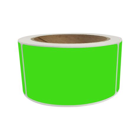 Royal Green Rectangular Colored Label Sticker 4x2 Inch 100mm X 51mm