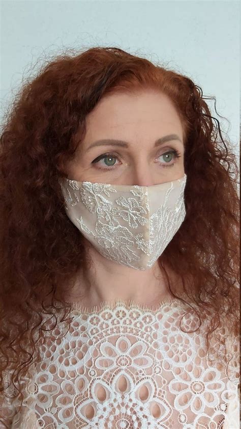 Wedding Face Mask Lace Mask Bridal Face Mask Washable And Etsy