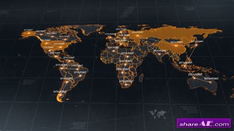 Videohive World Map 18811993 » free after effects templates | after