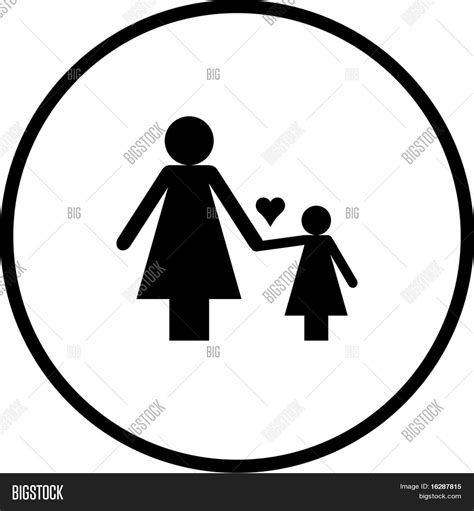 Mother Daughter Symbol Image And Photo Free Trial Bigstock