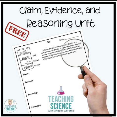 Free Claim Evidence Reasoning Resource For Middle School Science