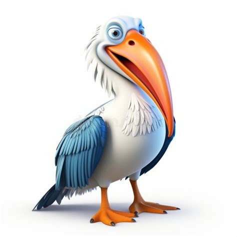 Eye Catching 3d Stock Photo Pelican Cartoon Character Illustration