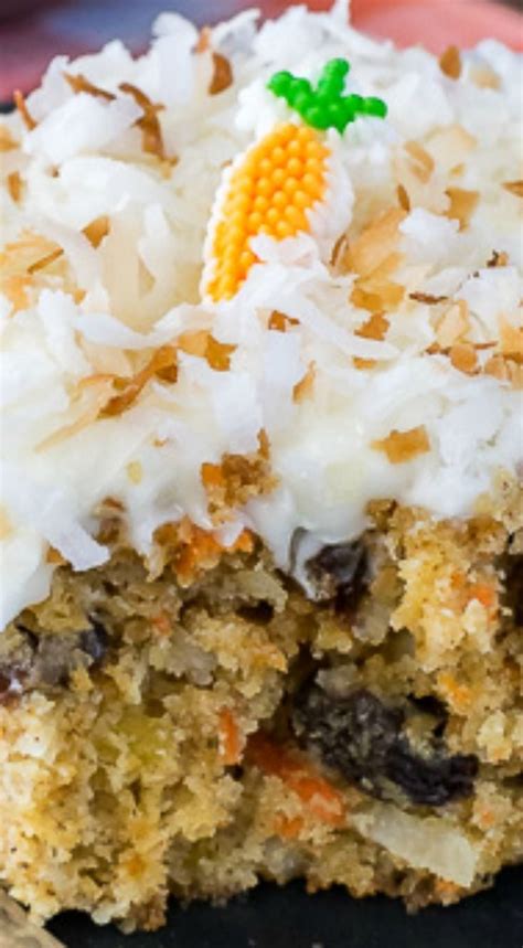 Loaded Carrot Cake ~ A Soft Moist Cake Filled With Lots Of Coconut