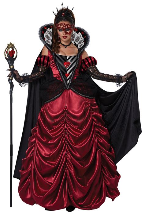 Size Large 01473 Gothic Victorian Dark Queen Of Hearts Alice In
