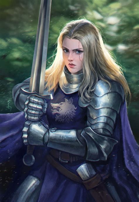 Artstation Armure Femme Angan Kelana Female Knight Warrior Woman