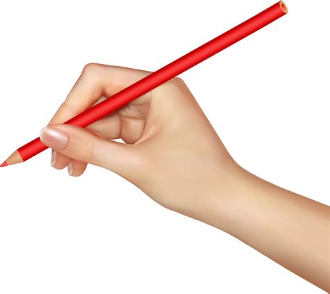 Pencil In Hand Hands Png Hand Image Free
