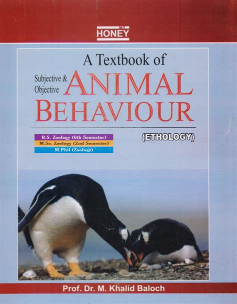 A Textbook Of Animal Behaviour By Honey Price In Pakistan View Latest
