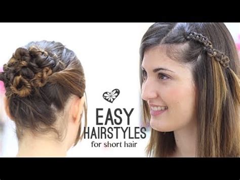 From your face shape to. EASY HAIRSTYLES SHORT HAIR - YouTube