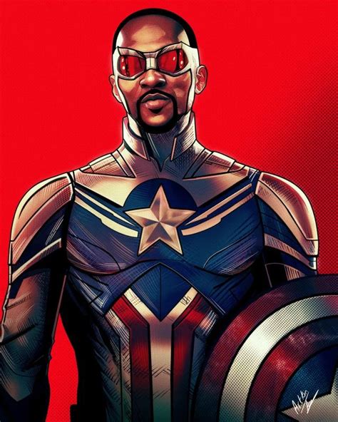 Sam Wilson Captain America Art I Made Based On The Suit Leaks Link To