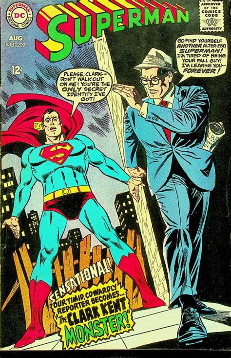 Superman 209 Aug 1968 Dc Very Goodfine Comic Books Silver