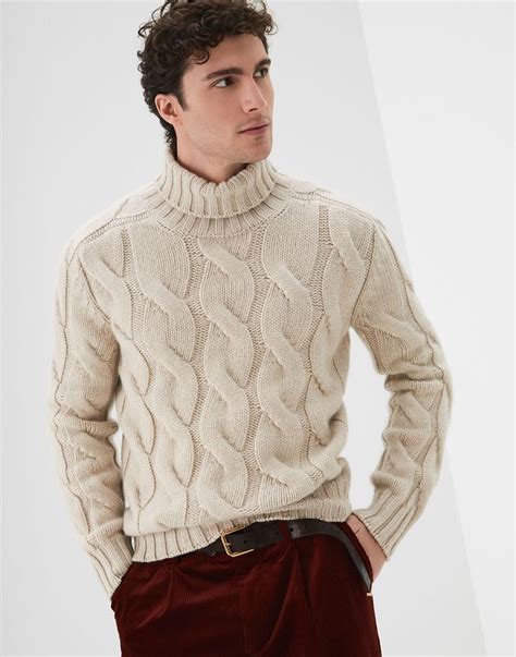 High Neck Sweater Ma Man Knitwear Brunello Cucinelli Knitwear Men Mens Fashion
