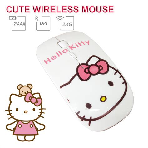 2024 Wireless Cute Mouse Kitty Mice Thin Hello Ultra 24ghz Shopee