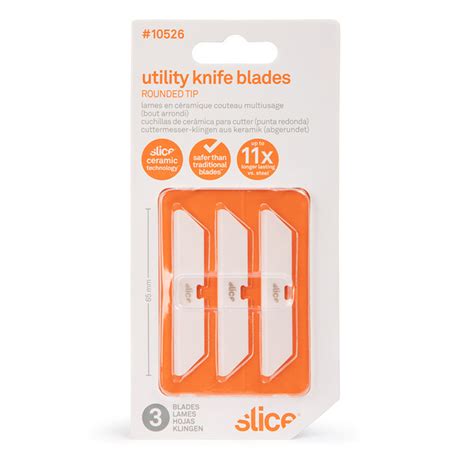 Slice Replacement Ceramic Utility Knife Blades Rounded Tip